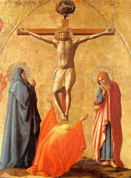 Crucifixión Cristiana Quattrocento Renacimiento Masaccio Pinturas al óleo